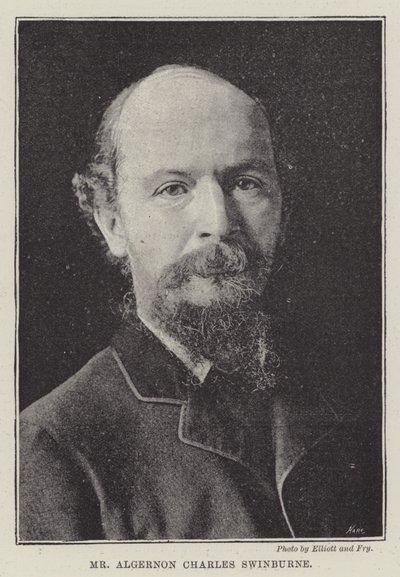Mr. Algernon Charles Swinburne de English Photographer