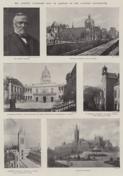 El regalo de Mr. Andrew Carnegie de £2,000,000 a las Universidades Escocesas de English Photographer