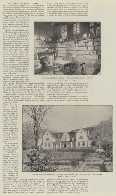 El Sr. Cecil Rhodes en Casa de English Photographer