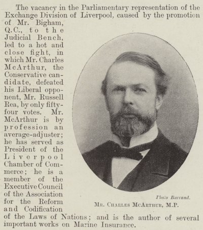 Sr. Charles McArthur, MP de English Photographer
