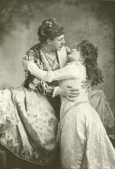 Mr Clyffe y Miss Lingard como Romeo y Julieta (gravure) de English Photographer