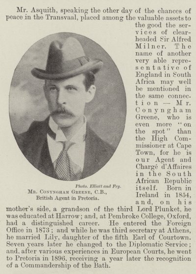 Sr. Conyngham Greene, CB, Agente Británico en Pretoria de English Photographer