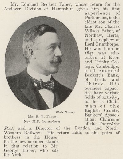 El Sr. E B Faber, Nuevo MP para Andover de English Photographer