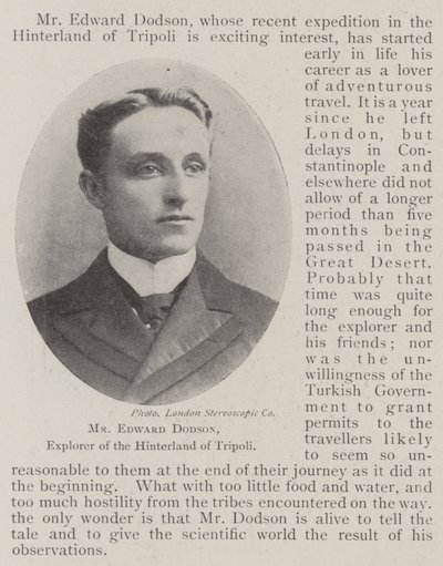 Sr. Edward Dodson, Explorador del Interior de Trípoli de English Photographer