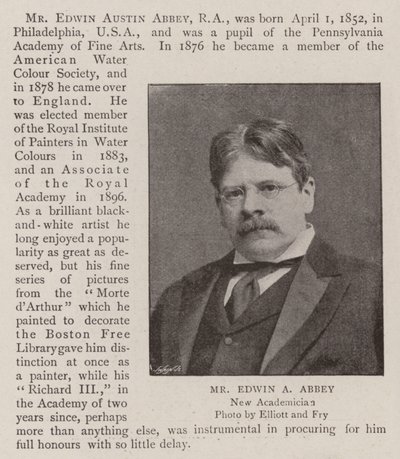 El Sr. Edwin A Abbey de English Photographer