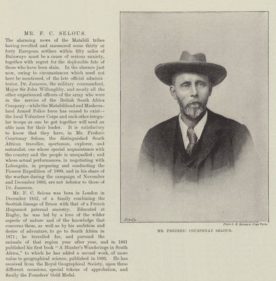 El Sr. Frederic Courtenay Selous de English Photographer