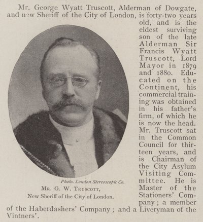 El Sr. G W Truscott, nuevo alguacil de la Ciudad de Londres de English Photographer