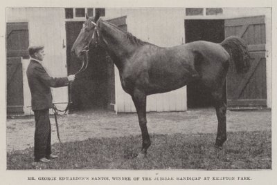 Sr. George Edwardess Santoi, ganador del Jubilee Handicap en Kempton Park de English Photographer