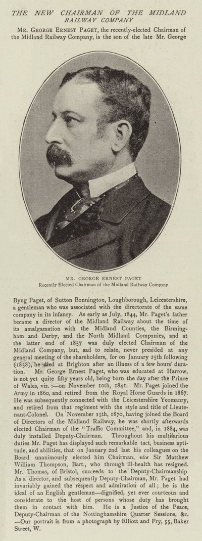 Sr. George Ernest Paget de English Photographer