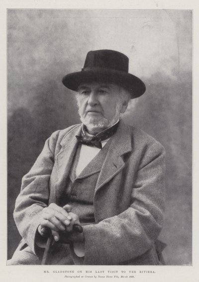 Sr. Gladstone en su última visita a la Riviera de English Photographer