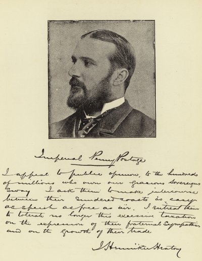 Sr. J Henniker Heaton, MP, Penny-Postmaster-General del Imperio de English Photographer