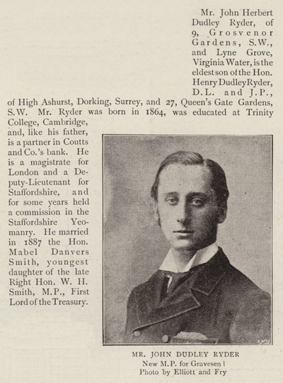 El Sr. John Dudley Ryder de English Photographer