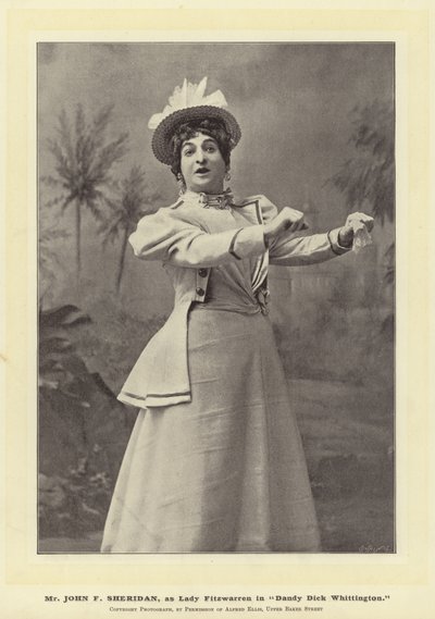 Mr John F Sheridan, como Lady Fitzwarren en Dandy Dick Whittington de English Photographer