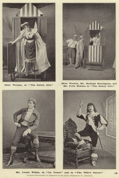 Mr Lewis Waller, en La Tosca y en El secreto de la esposa de English Photographer