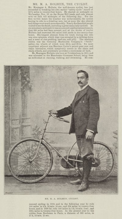 Mr M A Holbein, el Ciclista de English Photographer