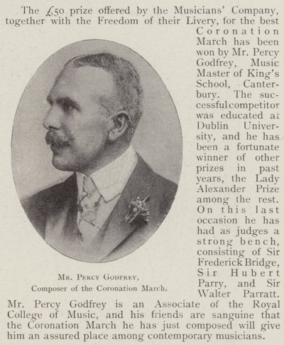 Mr Percy Godfrey, Compositor de la Marcha de Coronación de English Photographer