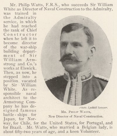 Sr. Philip Watts, nuevo director de construcción naval de English Photographer