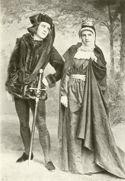 Mr R Mansield y Miss B Cameron como Ricardo III y Lady Anne de English Photographer