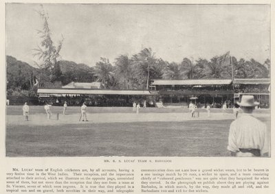 Equipo de Mr. R. S. Lucas vs Barbados, cricket de English Photographer