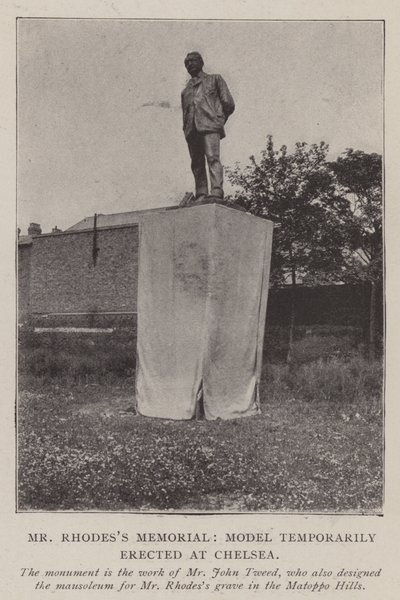 El Memorial de Rhodes, modelo temporalmente erigido en Chelsea de English Photographer