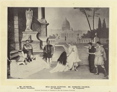 Mr Scarth, como Appius Claudius. Miss Kate Clinton, como Virginia. Mr Edmund Tearle, como Virginius de English Photographer