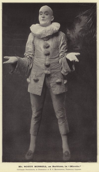 Mr Scott Russell, como Berbicao, en Mirette de English Photographer