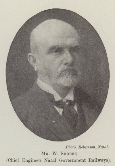 Sr. W Shores, Ingeniero Jefe de los Ferrocarriles del Gobierno de Natal de English Photographer