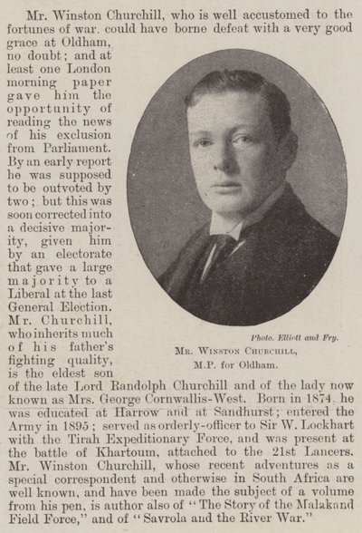 El Sr. Winston Churchill, MP por Oldham de English Photographer