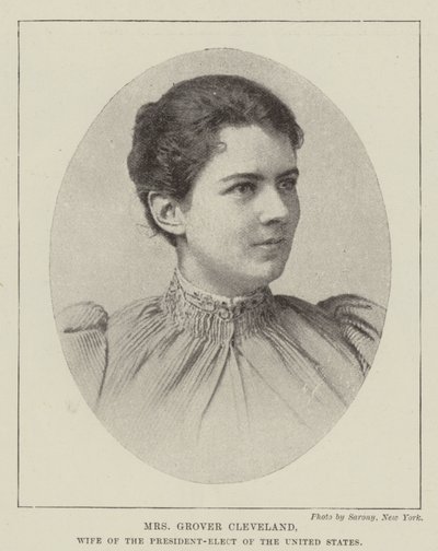 Sra. Grover Cleveland, esposa del presidente electo de los Estados Unidos de English Photographer