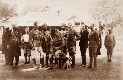 Narrain Sing, Hassan Ali, Mayor Hamilton D. Taylor, Ram Singh, Mohamad Khan, HSR Sir Fred, Col. P. Carew de English Photographer