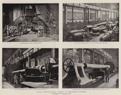 Preparativos navales, escenas en el Arsenal de Woolwich de English Photographer