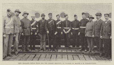 Equipo de rifles de Nueva Zelanda para la reunión de Bisley, a cargo del Mayor J R Sommerville de English Photographer