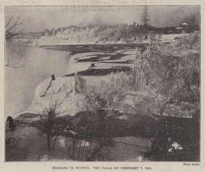 Niágara en Invierno, las Cataratas el 7 de Febrero de 1901 de English Photographer