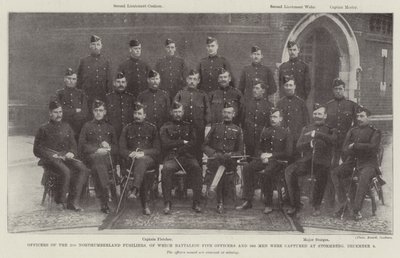 Oficiales de los 2º Fusileros de Northumberland, de los cuales Cinco Oficiales y 366 Hombres fueron capturados en Stormberg, 9 de diciembre de English Photographer
