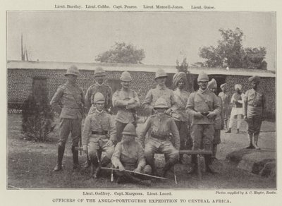Oficiales de la expedición anglo-portuguesa a África Central de English Photographer