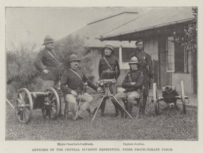 Oficiales de la Expedición de la División Central, Fuerza de Protección del Níger de English Photographer