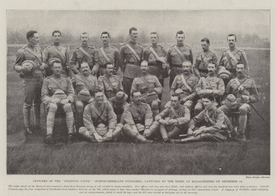 Oficiales del Quinto de Combate (Fusileros de Northumberland), capturados por los Boers en Magaliesberg el 13 de diciembre de English Photographer