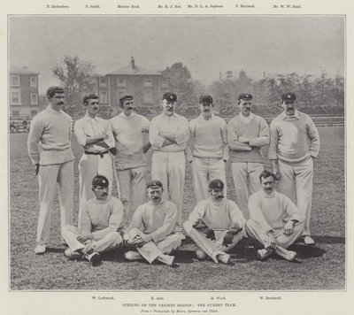 Apertura de la temporada de críquet, el equipo de Surrey de English Photographer