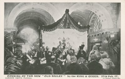 Inauguración del Old Bailey por el Rey y la Reina, 27 de febrero de 1907 de English Photographer
