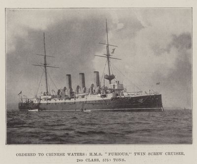 Ordenado a aguas chinas, HMS Furious, crucero de doble hélice, 2ª clase, 5750 toneladas de English Photographer