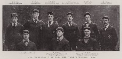 Nuestros Visitantes Americanos, el Equipo Atlético de Yale de English Photographer