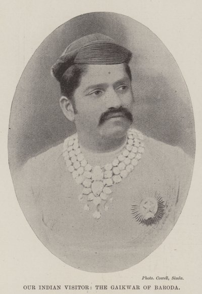 Nuestro visitante indio, el Gaikwar de Baroda de English Photographer