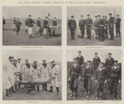 Nuestra Brigada Naval, Instrucción de Artillería en Whale Island (HMS Excellent) de English Photographer