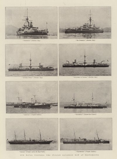 Nuestros visitantes navales, el escuadrón italiano ahora en Portsmouth de English Photographer