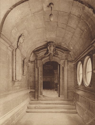Oxford: Brasenose College, entrada de The Chapel (foto en blanco y negro) de English Photographer