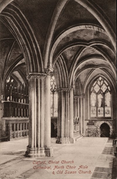 Oxford, Catedral de Christ Church, Nave del Coro Norte, Antigua Iglesia Sajona de English Photographer