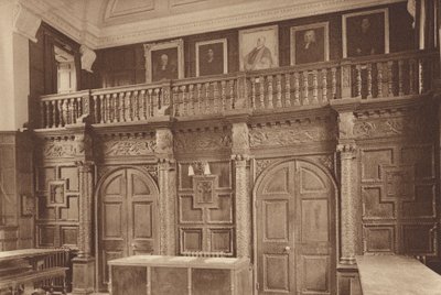 Oxford: Jesus College, The Hall Screen, c 1610 (foto b/n) de English Photographer