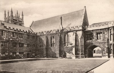Oxford, Merton College, Patio Interior de English Photographer