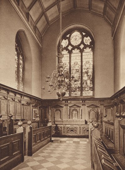 Oxford: Oriel College, The Chapel (foto en blanco y negro) de English Photographer