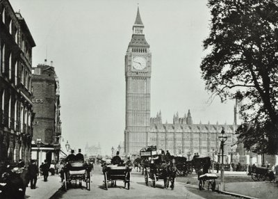 Parliament Square, Westminster LB: Parliament Square mirando a Bridge Street, 1895 de English Photographer